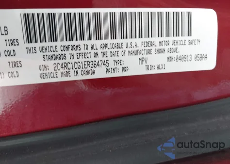 2014 Chrysler Town & Country Touring L from USA, damaged, VIN 2C4RC1CG1ER743645